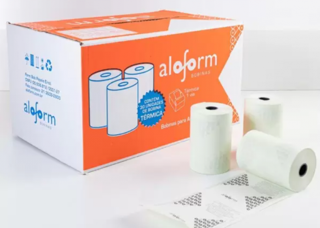 ALOFORM - BOBINA TERMICA PDV BRANCA 80X40M - CX.30UN