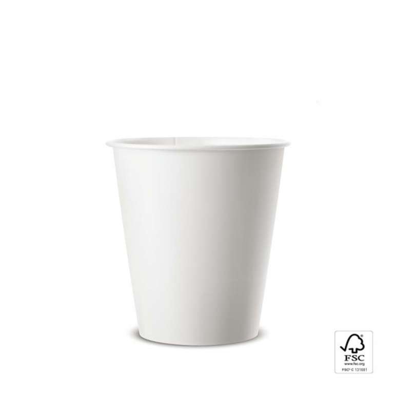 MONOUSO - COPO DE PAPEL 200ML BRANCO - PT.50UN