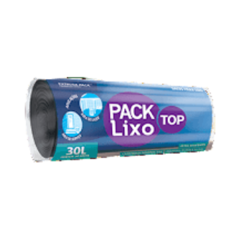 PACK LIXO TOP 030 LITROS PRETO 59X62 RL 30 UN