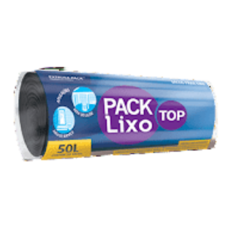 PACK LIXO TOP 050 LITROS PRETO 63X80 RL 30 UN