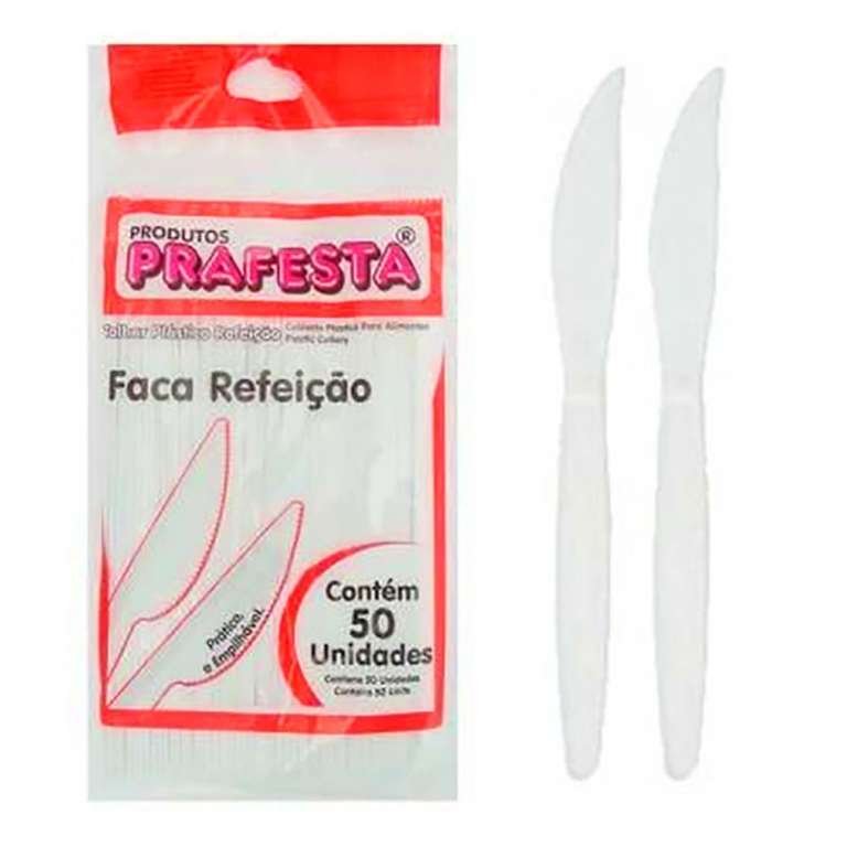 PRAFESTA - FACA REFEICAO PREMIUM BRANCA (7054) - PT.50UN